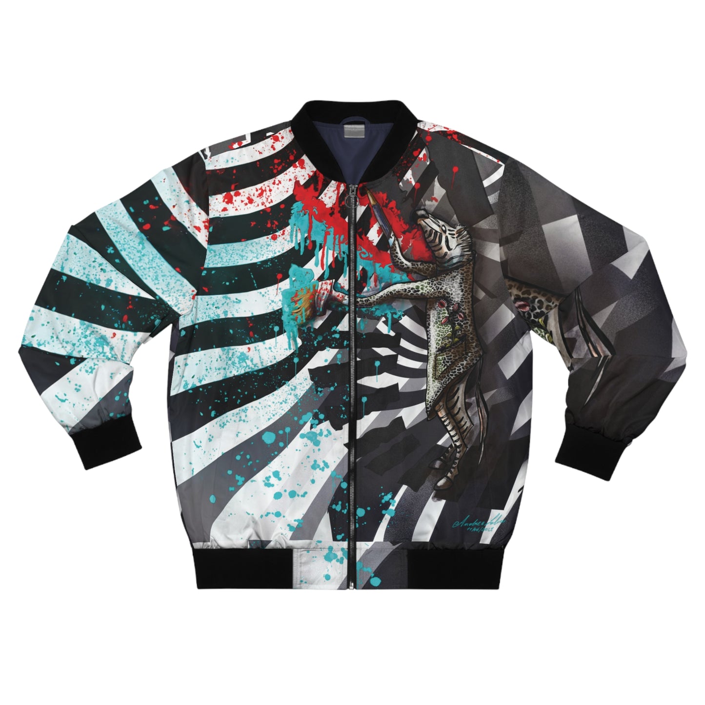Vibrant Abstract Men's Bomber Jacket