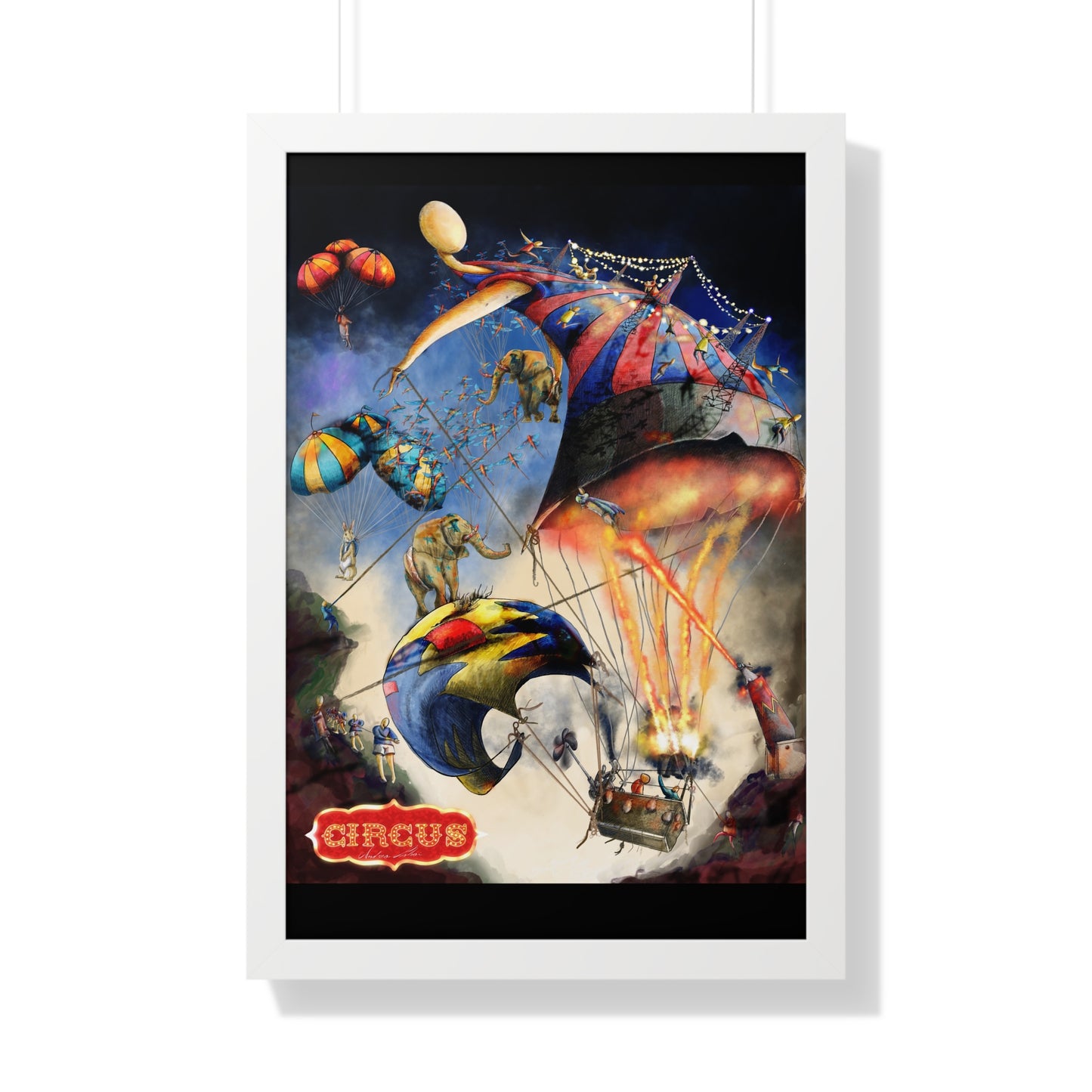 Framed Vertical Poster-circus