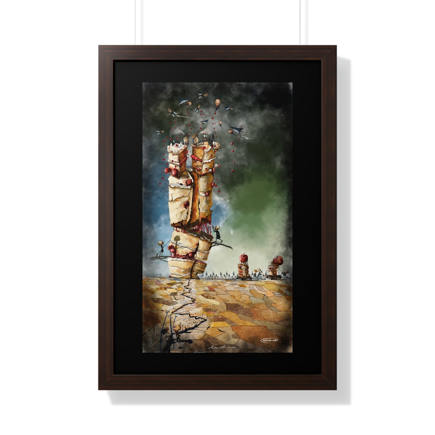 Framed Vertical Poster- guerra e mangia