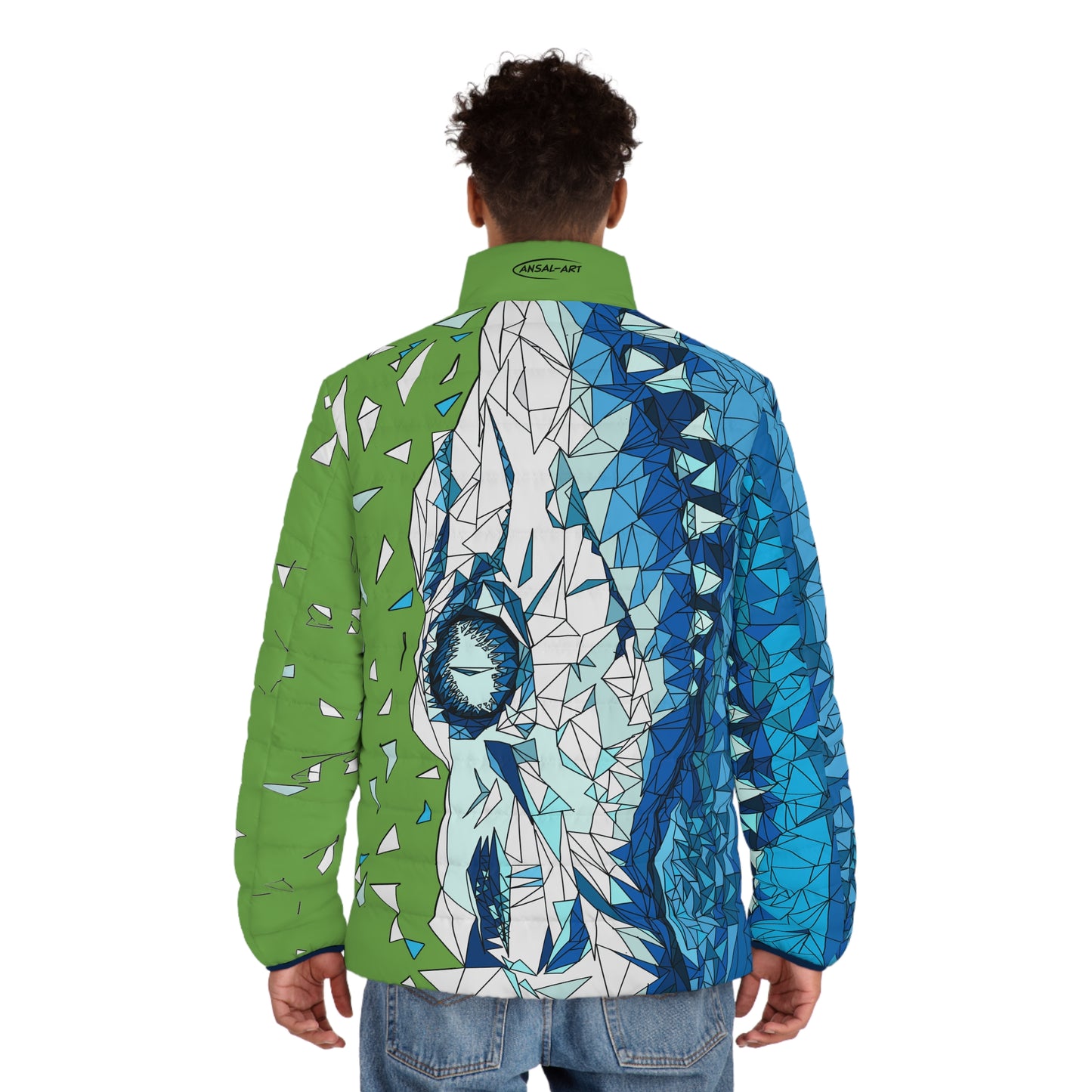 Crocodile green-Colorful Men's Puffer Jacket, AOP Jacket for Adventurers, Artistic Winter Coat, Unique Gift for Art Lovers, Trendy Outerwear for Every [...]