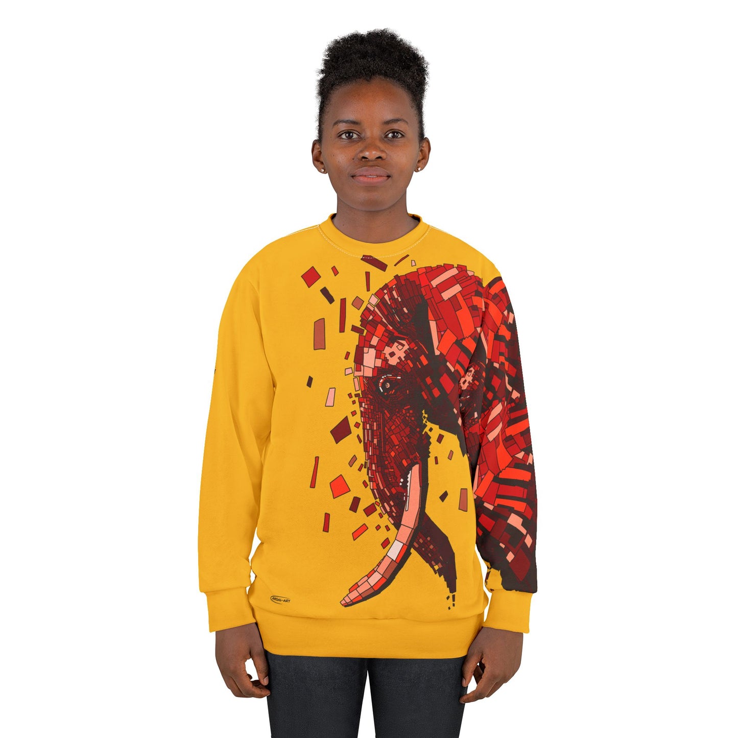 Elephant yellow - Unisex Sweatshirt (AOP)