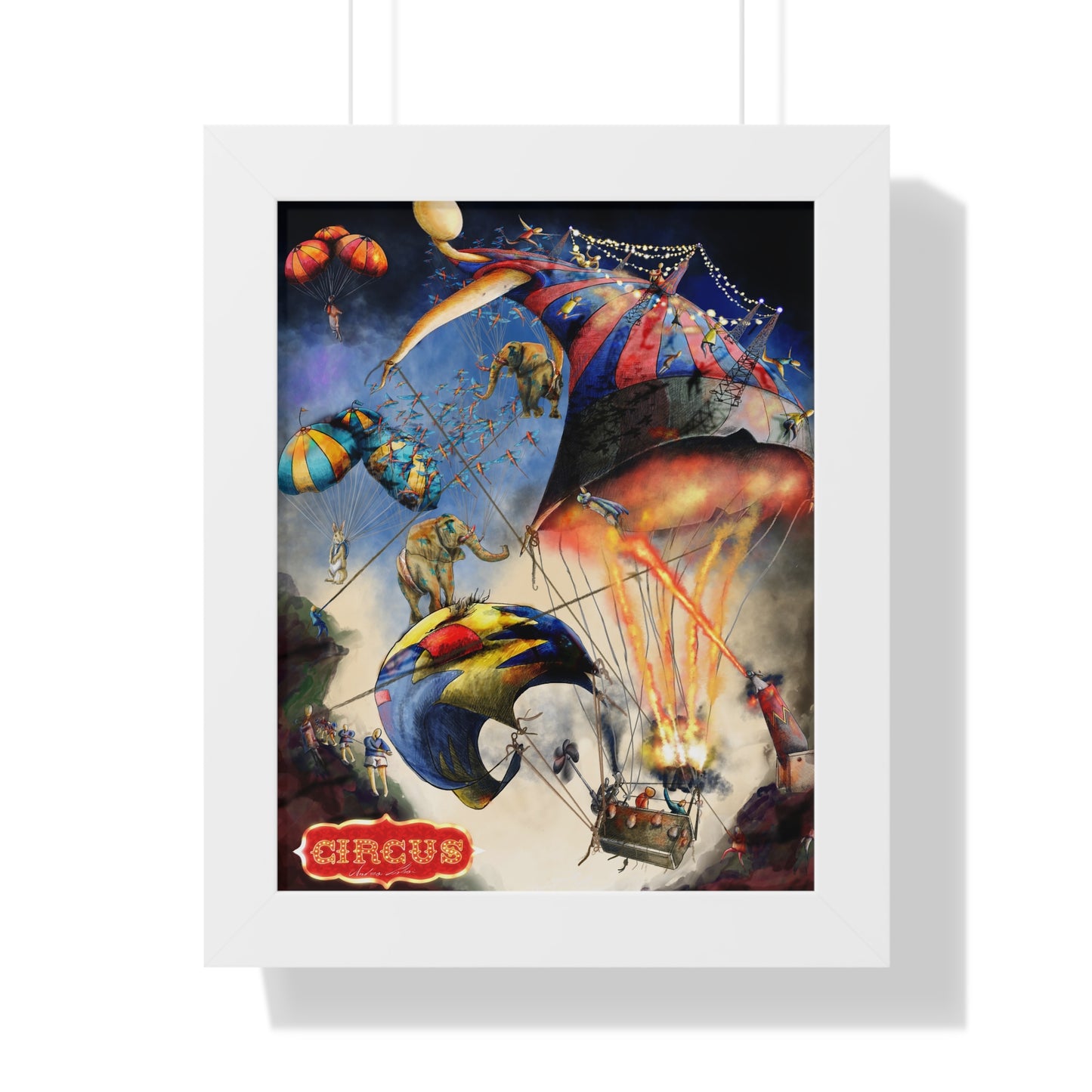 Framed Vertical Poster-circus