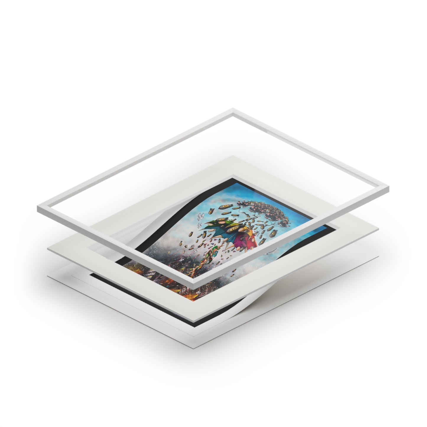 War, Fine Art Prints (Passepartout Paper Frame)