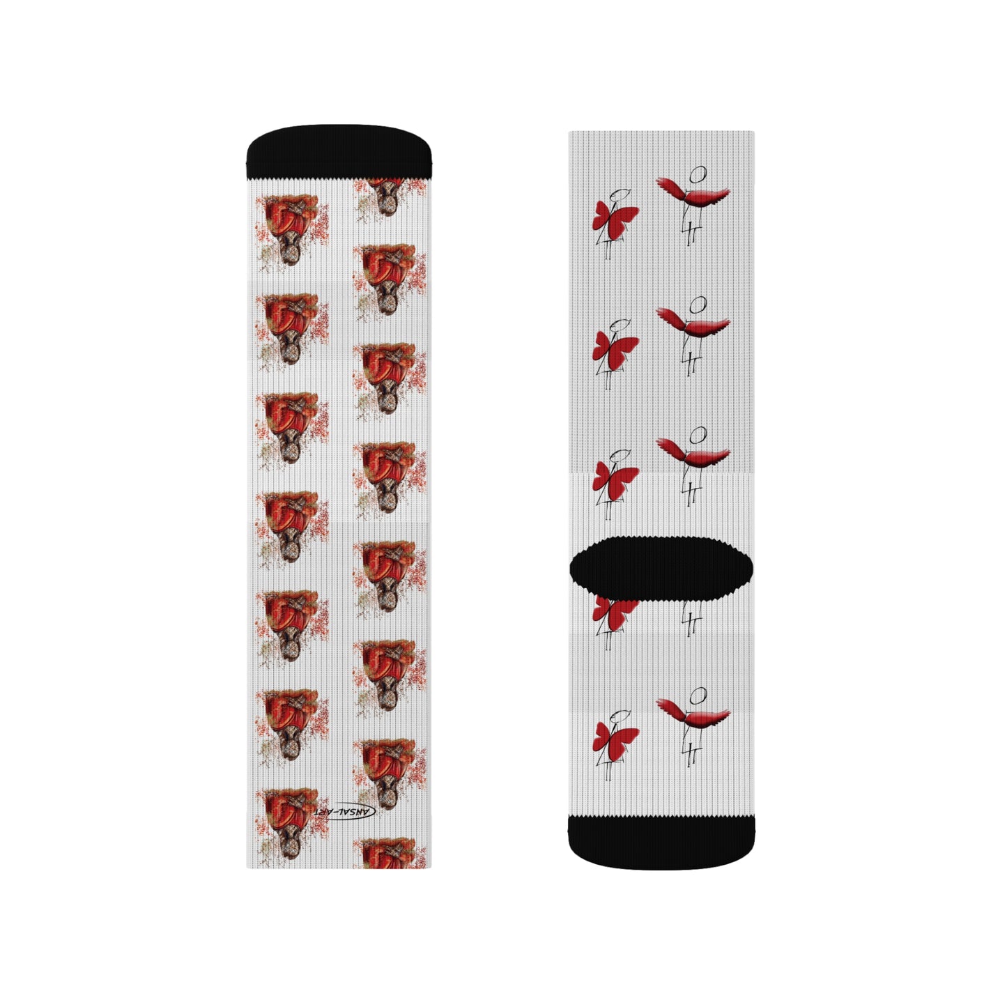 gioconda scomposta-Sublimation Socks