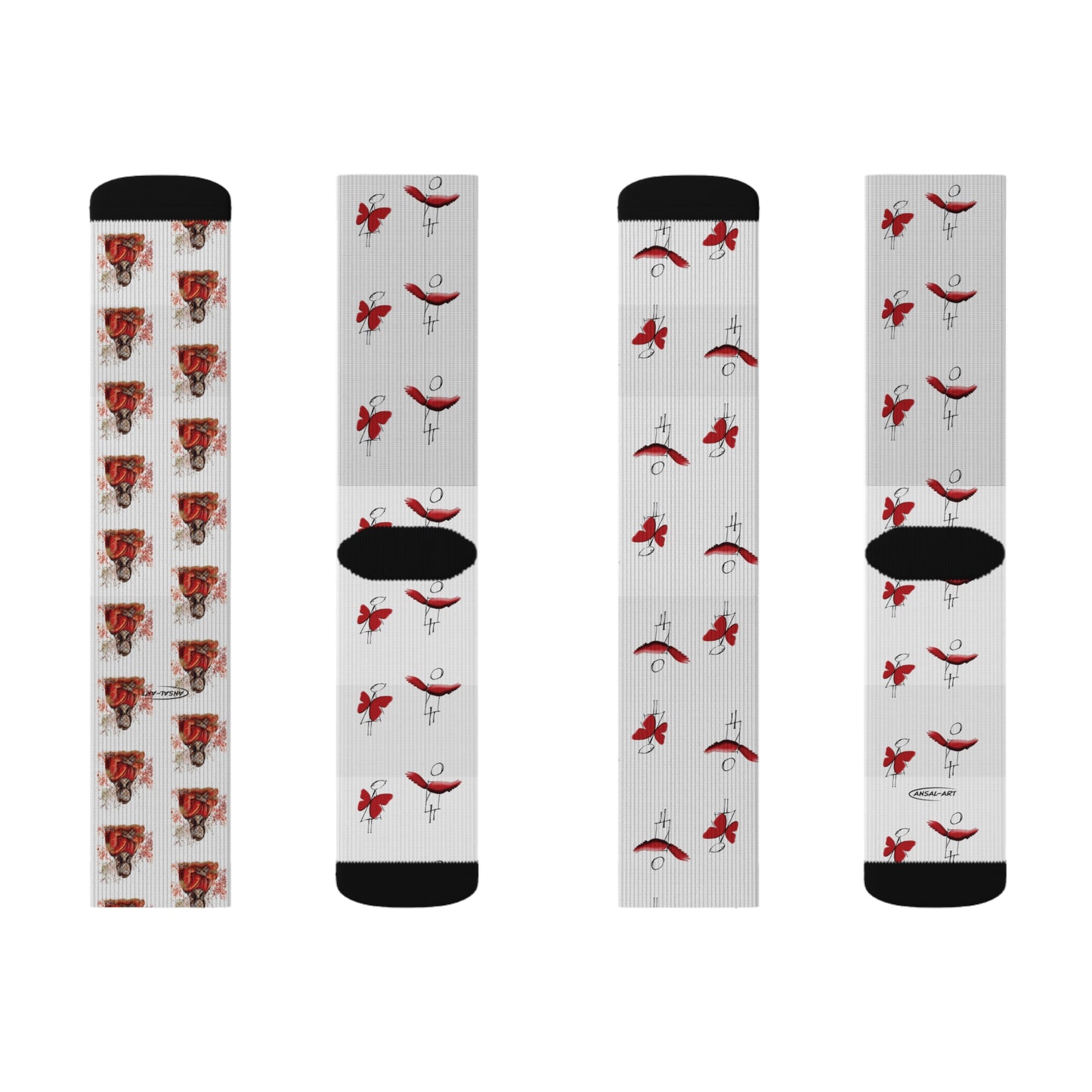 gioconda scomposta-Sublimation Socks