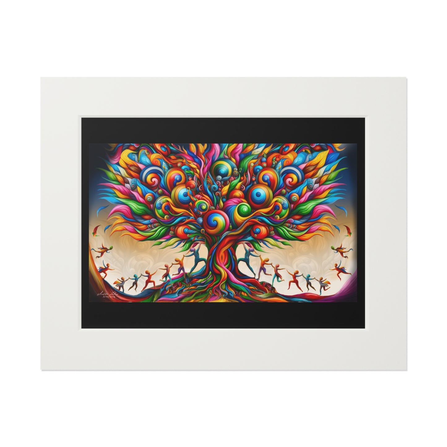 The tree of life, Fine Art Prints (Passepartout Paper Frame)