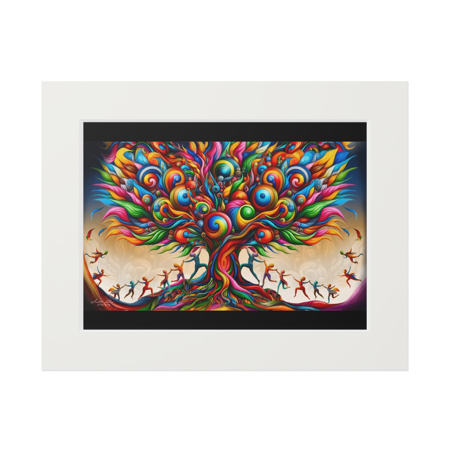 The tree of life, Fine Art Prints (Passepartout Paper Frame)