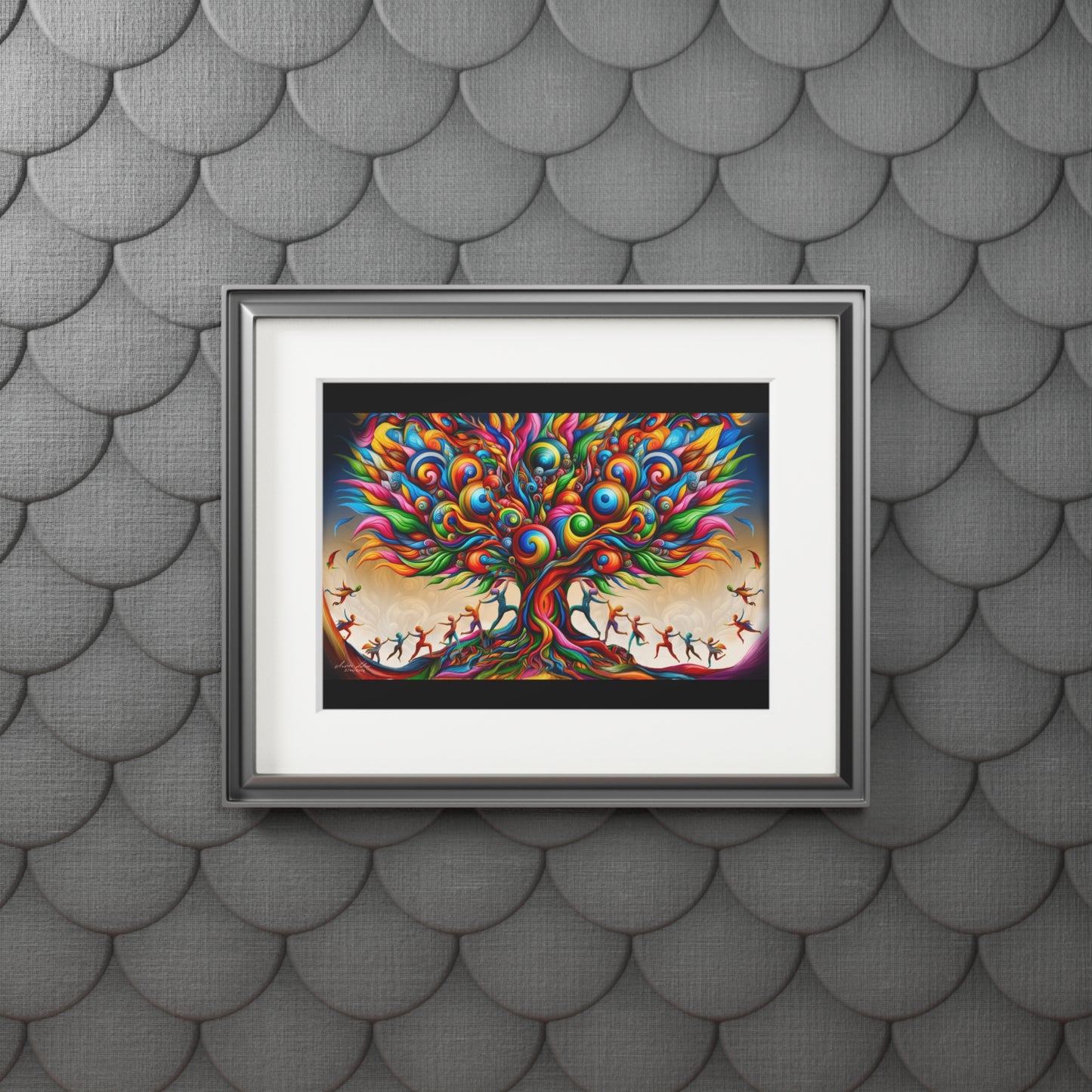 The tree of life, Fine Art Prints (Passepartout Paper Frame)