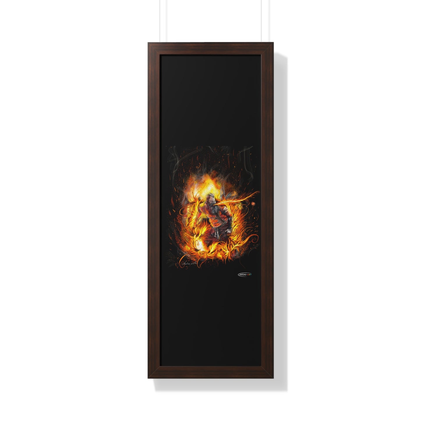 Framed Vertical Poster- mangiafuoco 2