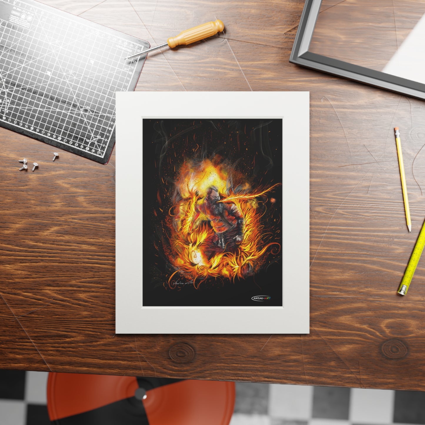 Fine Art Prints (Passepartout Paper Frame),  Mangiafuoco 2