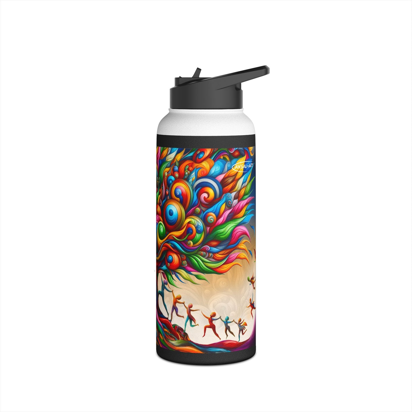 albero della vita-Stainless Steel Water Bottle, Standard Lid