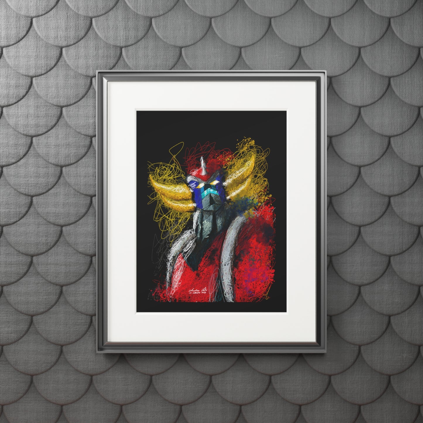 Goldrake, Fine Art Prints (Passepartout Paper Frame)