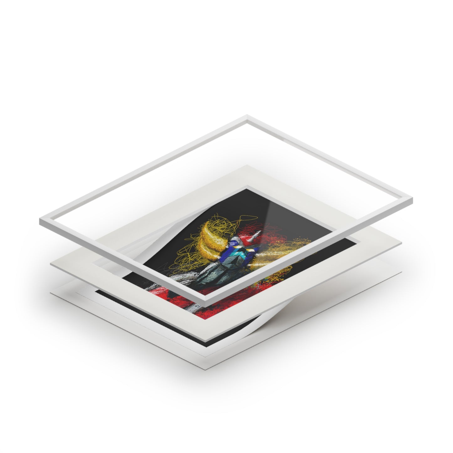 Goldrake, Fine Art Prints (Passepartout Paper Frame)