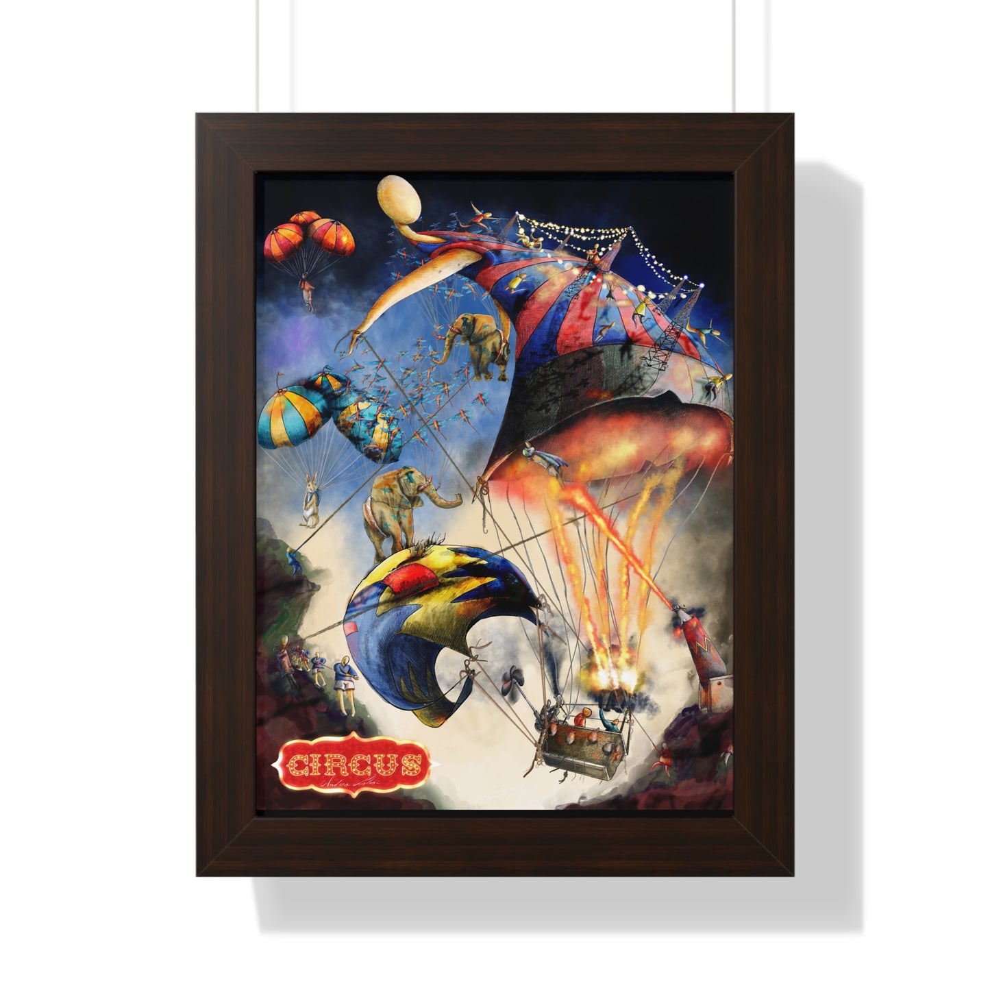 Framed Vertical Poster-circus