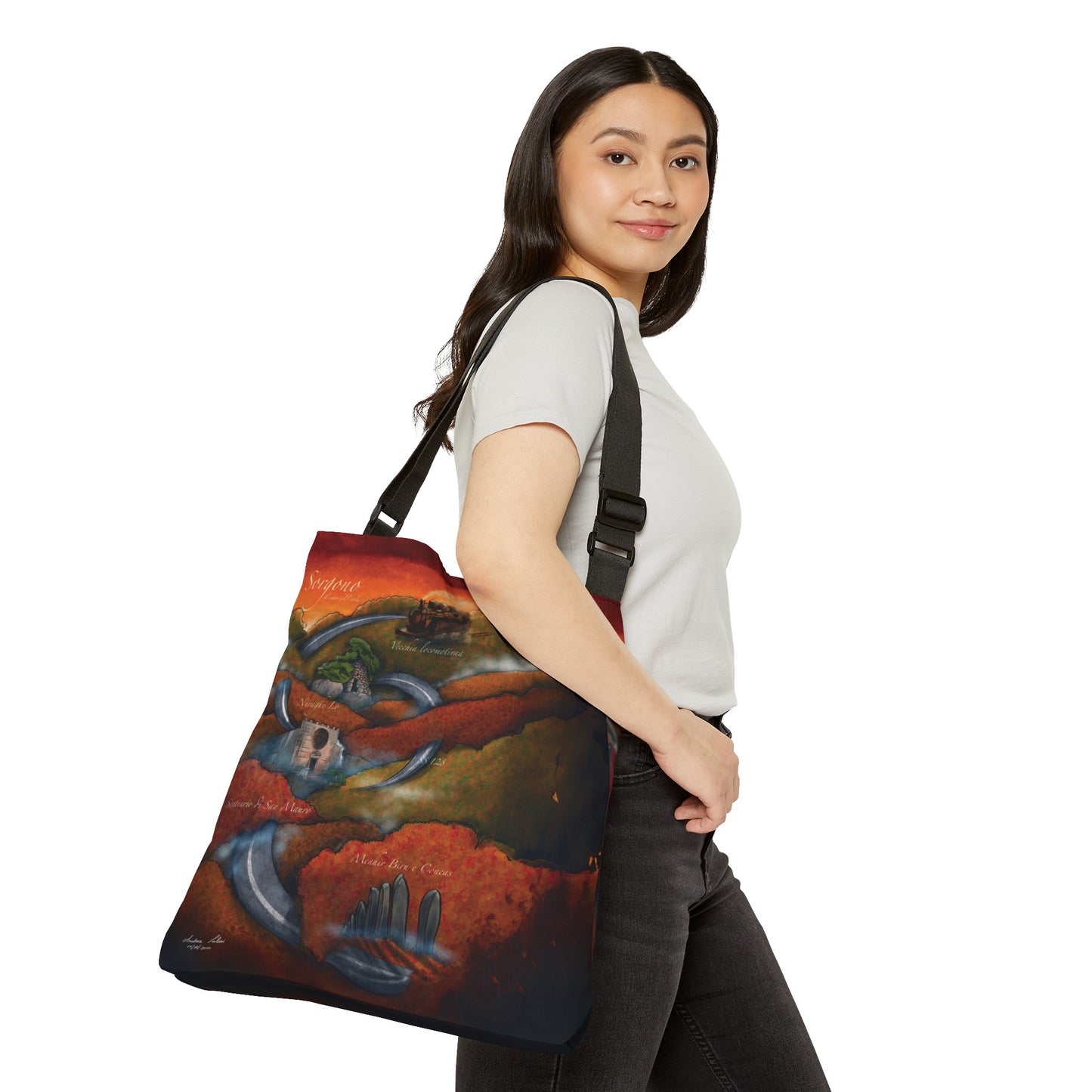 Sorgono-Adjustable Tote Bag (AOP)