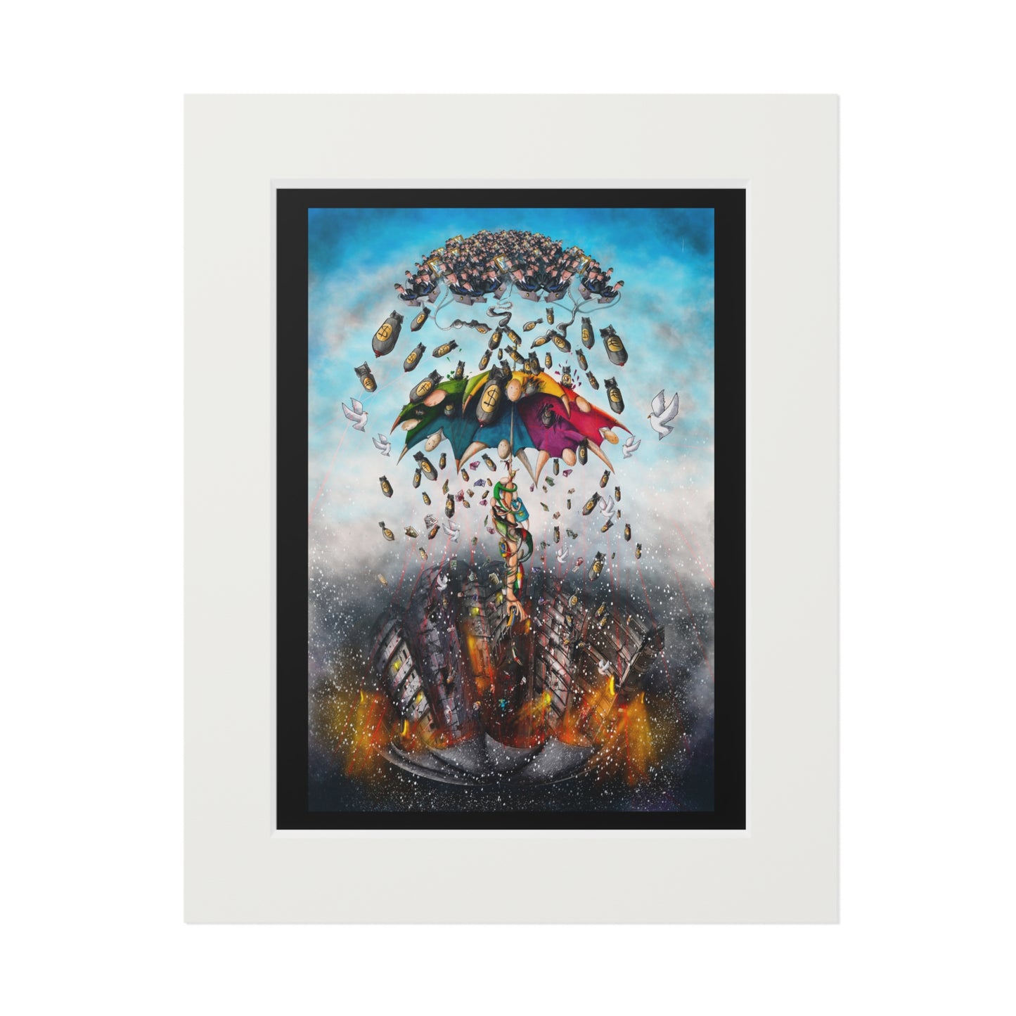 War, Fine Art Prints (Passepartout Paper Frame)