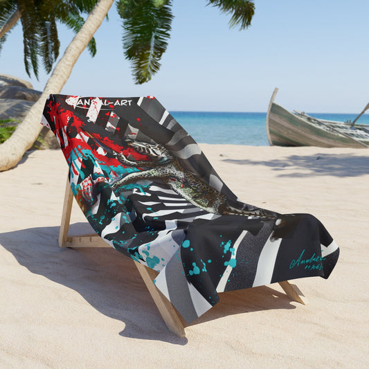 Zebra pop Beach Towel