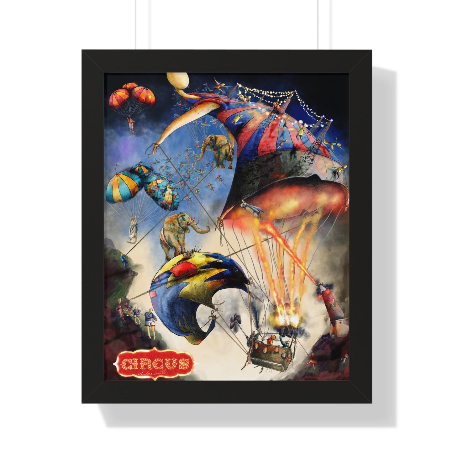 Framed Vertical Poster-circus