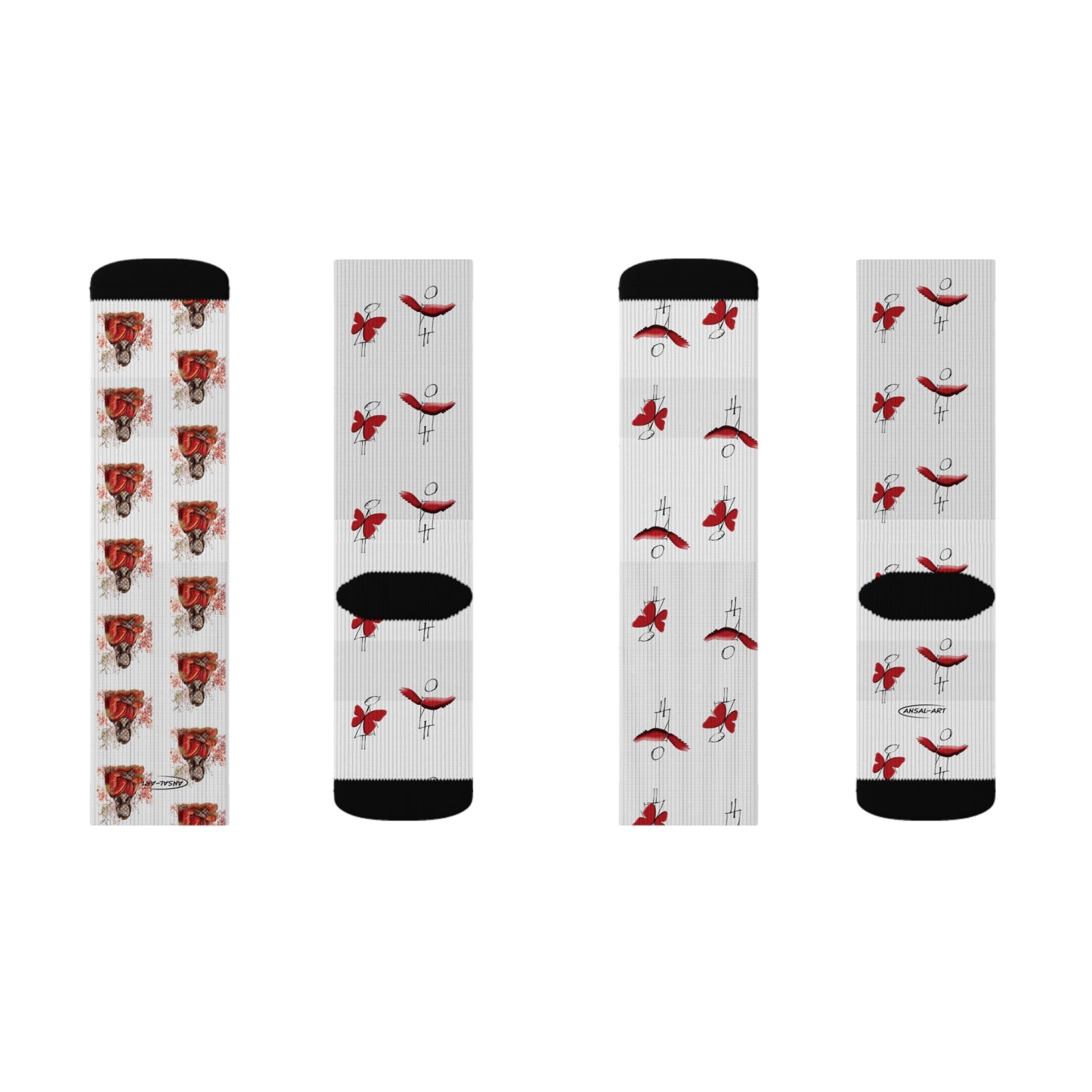 gioconda scomposta-Sublimation Socks