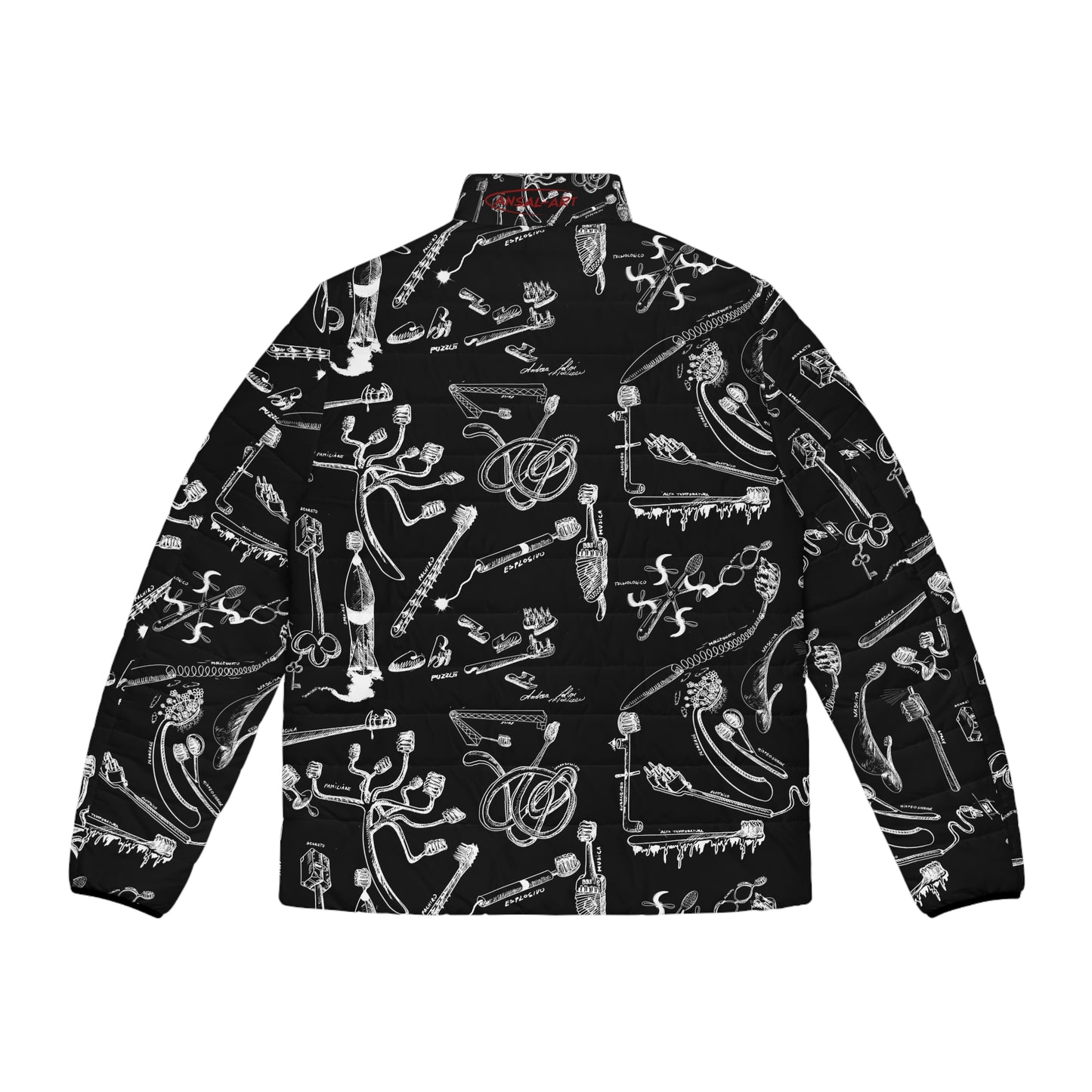 Colorful Men's Puffer Jacket, AOP Jacket for Adventurers, Artistic Winter Coat, Unique Gift for Art Lovers, Trendy Outerwear for Every [...]