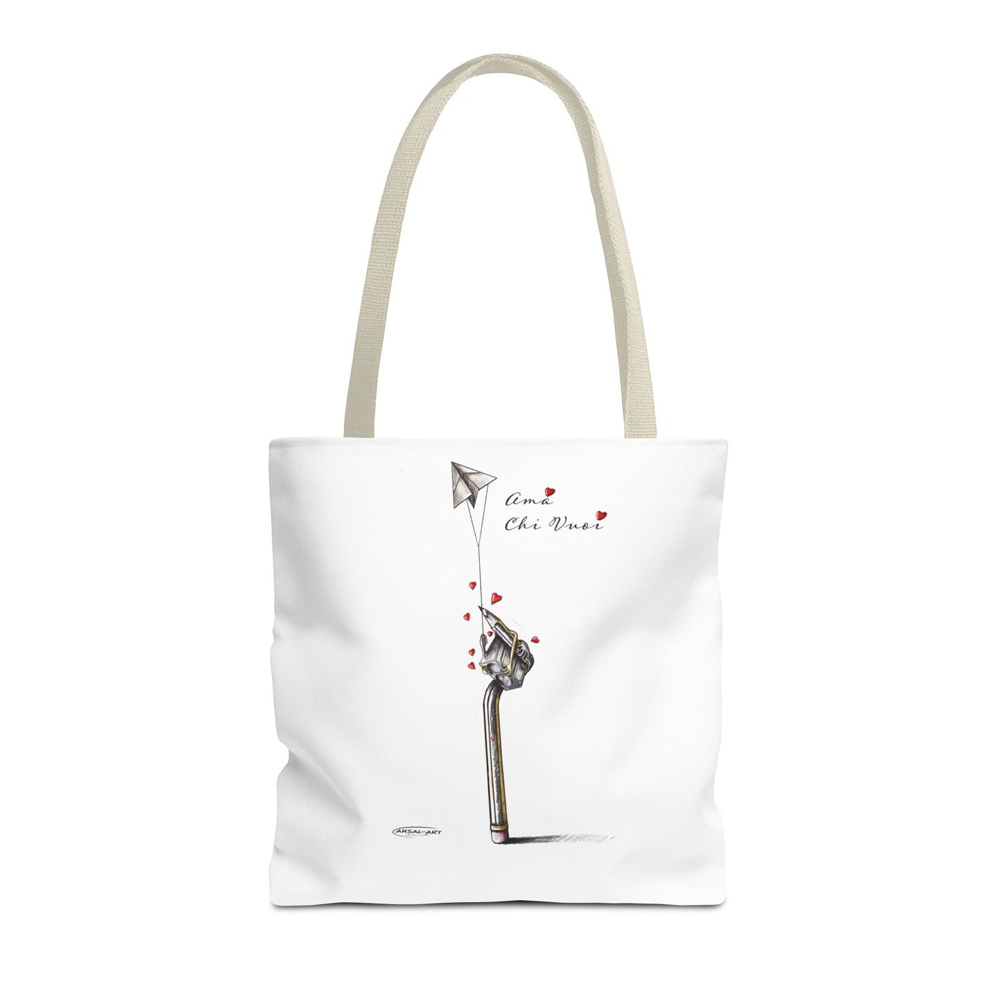 Matita e temperamatite-Borsa tote giraffa stravagante - Design "Ama Chi Vuoi" per gli amanti degli animali