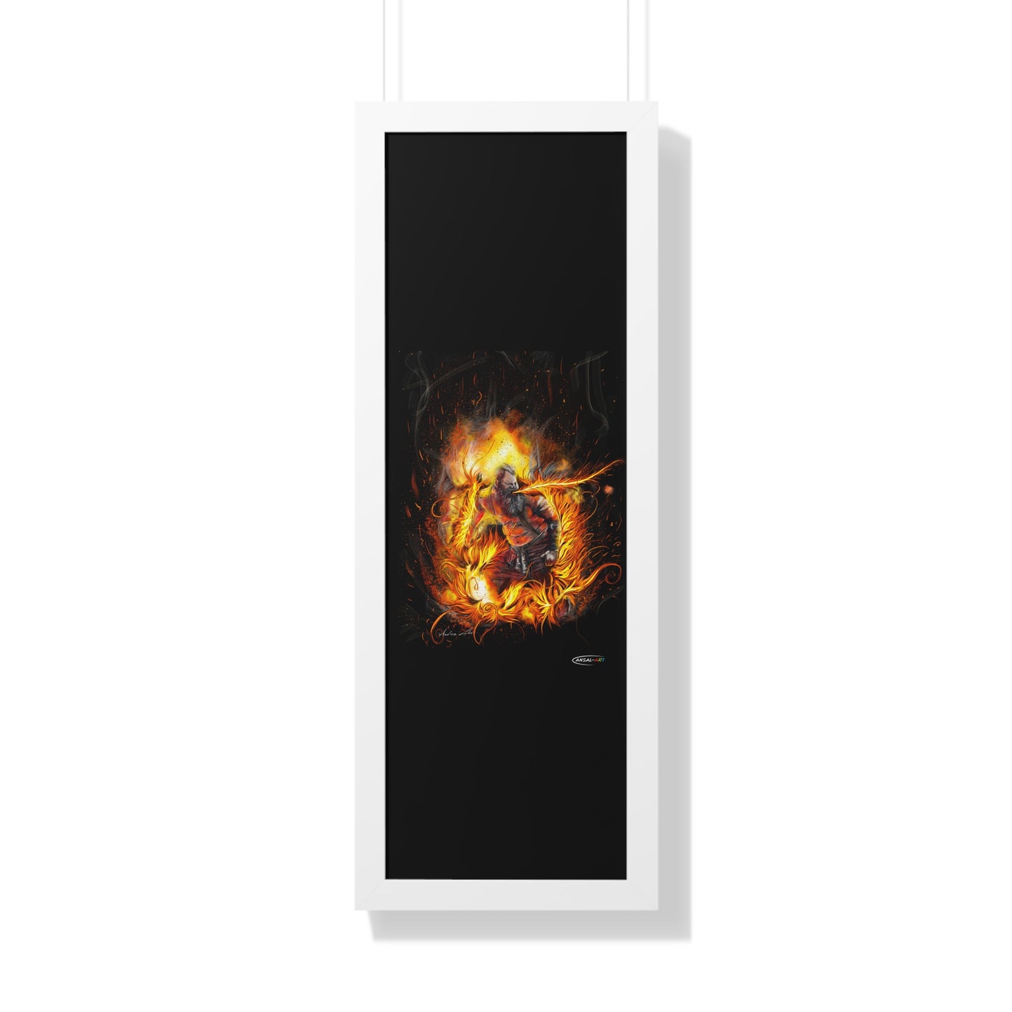 Framed Vertical Poster- mangiafuoco 2