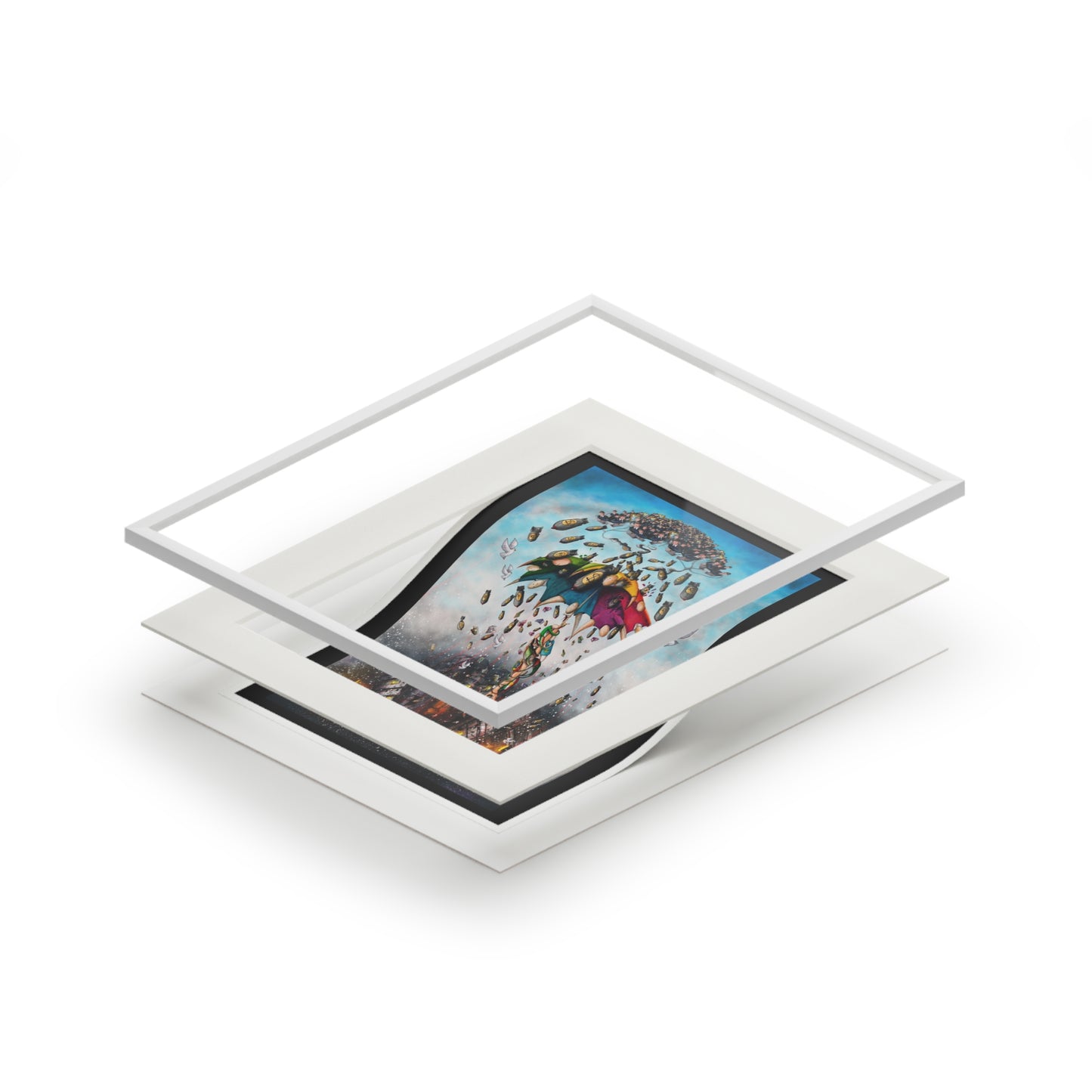 War, Fine Art Prints (Passepartout Paper Frame)