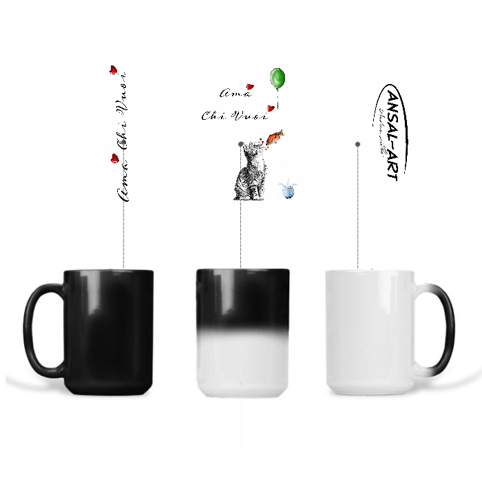 Tazza Magica gatto e pesce